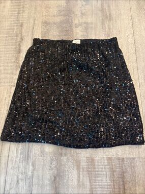 Evsie Black Sequin skirt 9